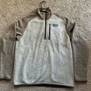 Patagonia Men's Zip-Up Sweater in Brown and Gray